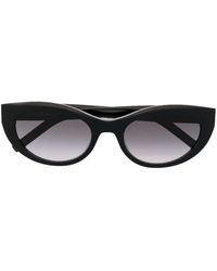 Saint Laurent - Logo Cat-eye Frame Sunglasses - Lyst