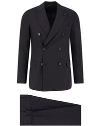 Lardini - Double-Breasted Wool Suit - Lyst