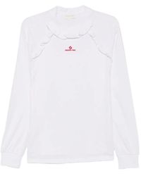ShuShu/Tong - Ruffle-Trimmed Logo-Embroidered T-Shirt - Lyst