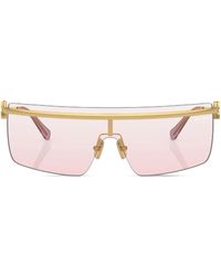 Miu Miu - Occhiali Da Sole Squadrati Con Montatura A Giorno - Lyst