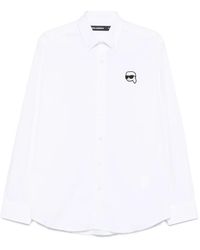 Karl Lagerfeld - Overhemd Met Logopatch - Lyst