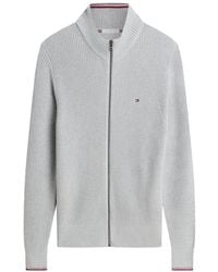 Tommy Hilfiger - Cardigan Zippé En Maille Côtelée - Lyst