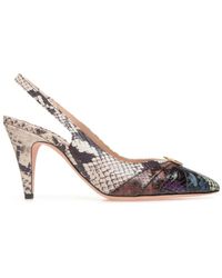 Bally - Snakeskin-effect Leather Pumps - Lyst