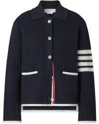 Thom Browne - Merino-Wool 4-Bar Rugby Milano-Stitch Cardigan - Lyst