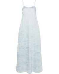 Emporio Armani - Linen Blend Jacquard Midi Dress - Lyst