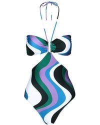 DAZE DAYZ - Pado Swirl-Print Cut-Out Swimsuit - Lyst