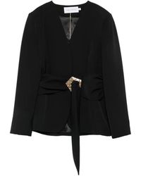 SIMONA CORSELLINI - Buckle-Detail V-Neck Jacket - Lyst