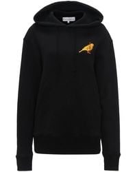 JW Anderson - Logo-Embroidered Organic Cotton Hoodie - Lyst