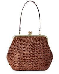 COACH - Woven-Construction Frame-Closure Clutch Bag - Lyst