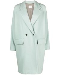 Alysi - Double-Breasted Buttoned Wool Coat - Lyst