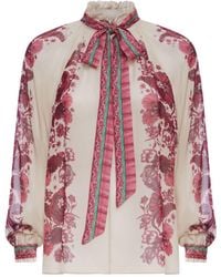 La DoubleJ - Cerere Floral-print Silk Blouse - Lyst