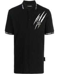 Philipp Plein - Logo-patch Short-sleeved Polo Shirt - Lyst