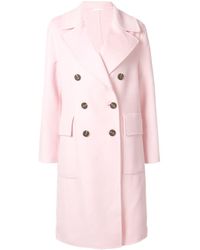 Calvin Klein Doppelreihiger Mantel - Pink