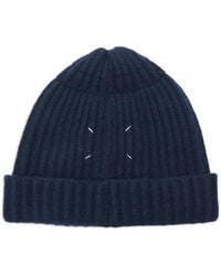 Maison Margiela - Ribbed-Knit Beanie Hat - Lyst