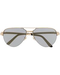 Cartier - Pilot-frame Tinted-lenses Sunglasses - Lyst