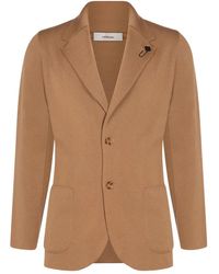 Lardini - Flower-Embellished Two-Buttons Blazer - Lyst