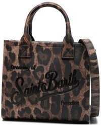 MC2 Saint Barth - Leopard Print Top Handle Tote Bag - Lyst