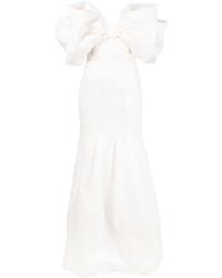Parlor Off-shoulder Bow Gown - White