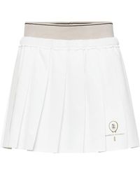 Brunello Cucinelli - Poplin Pleated Tennis Skirt - Lyst