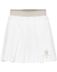 Brunello Cucinelli - Poplin Pleated Tennis Skirt - Lyst