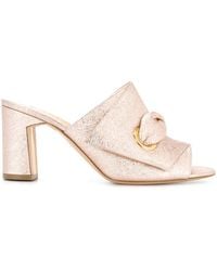 Rupert Sanderson - Metallic Mid-Heel Sandals - Lyst