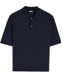 Jil Sander - Short-Sleeve Wool Polo Shirt - Lyst