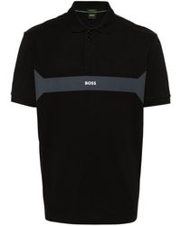 BOSS - Poloshirt mit Logo-Print - Lyst