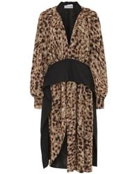 16Arlington - Tilde Leopard-Print Midi Dress - Lyst