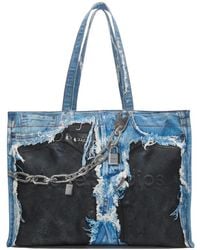 Acne Studios - Borsa Tote Denim Con Stampa - Lyst