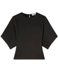 RETORI - Satin Keyhole-Back Blouse - Lyst