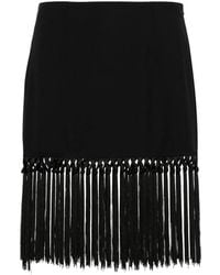‎Taller Marmo - Mini-Rok Met Franje - Lyst