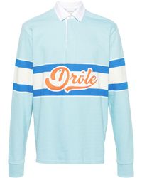 Drole de Monsieur - Logo-embroidered Striped Polo Shirt - Lyst