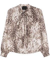 Givenchy - Leopard-print Silk Blouse - Lyst