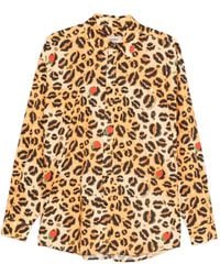 ALESSANDRO ENRIQUEZ - Leopard-Print Strawberry-Motif Shirt - Lyst