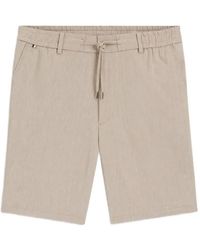 BOSS - Linen-Blend Shorts - Lyst
