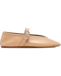Le Monde Beryl - Stella Buckle-Strap Leather Ballet Flats - Lyst