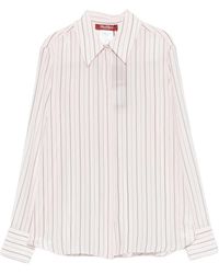 Max Mara - Flirt Striped Long-Sleeved Shirt - Lyst