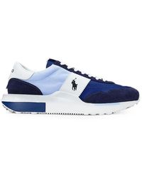 Polo Ralph Lauren - Train 89 Logo-Patch Panelled Sneakers - Lyst