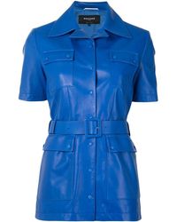 Rochas - Short-sleeved Leather Jacket - Lyst