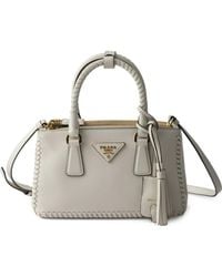 Prada - Mini Galleria Leather Tote Bag - Lyst