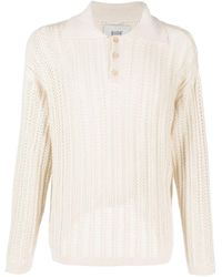 Bode - Open-knit Cotton Polo Shirt - Lyst