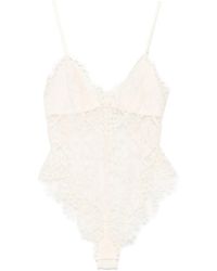 Zimmermann - Lace Teddy Bodysuit With Adjustable Straps - Lyst