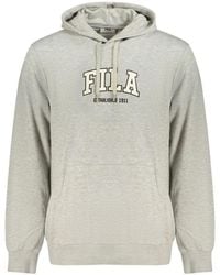 Fila - Logo-Print Drawstring Hoodie - Lyst