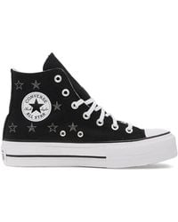 Converse - Chuck Taylor Star-Embellishment Platform-Sole Sneakers - Lyst