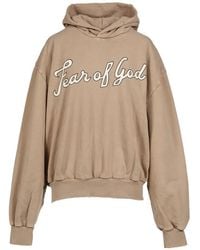 Fear Of God - 26 Classic Logo-Patch Distressed Hoodie - Lyst