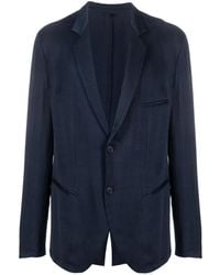Giorgio Armani - Striped Single-Breasted Blazer - Lyst