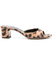 Paris Texas - Open-Toe Calfskin Sandals With Vibrant Leopard Print - Lyst