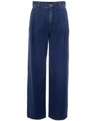 Max Mara - Jean Ample À Design Plissé - Lyst