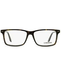 Longines - Tortoiseshell Rectangle-Frame Glasses - Lyst