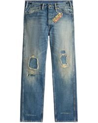 RRL - Jean En Coton À Effet Usé - Lyst